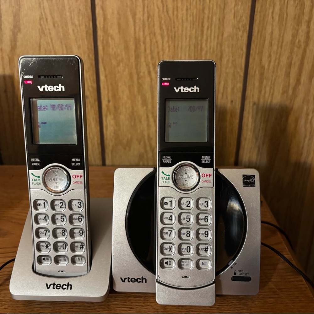 VTech Cordless Phone Set in Black and Silver